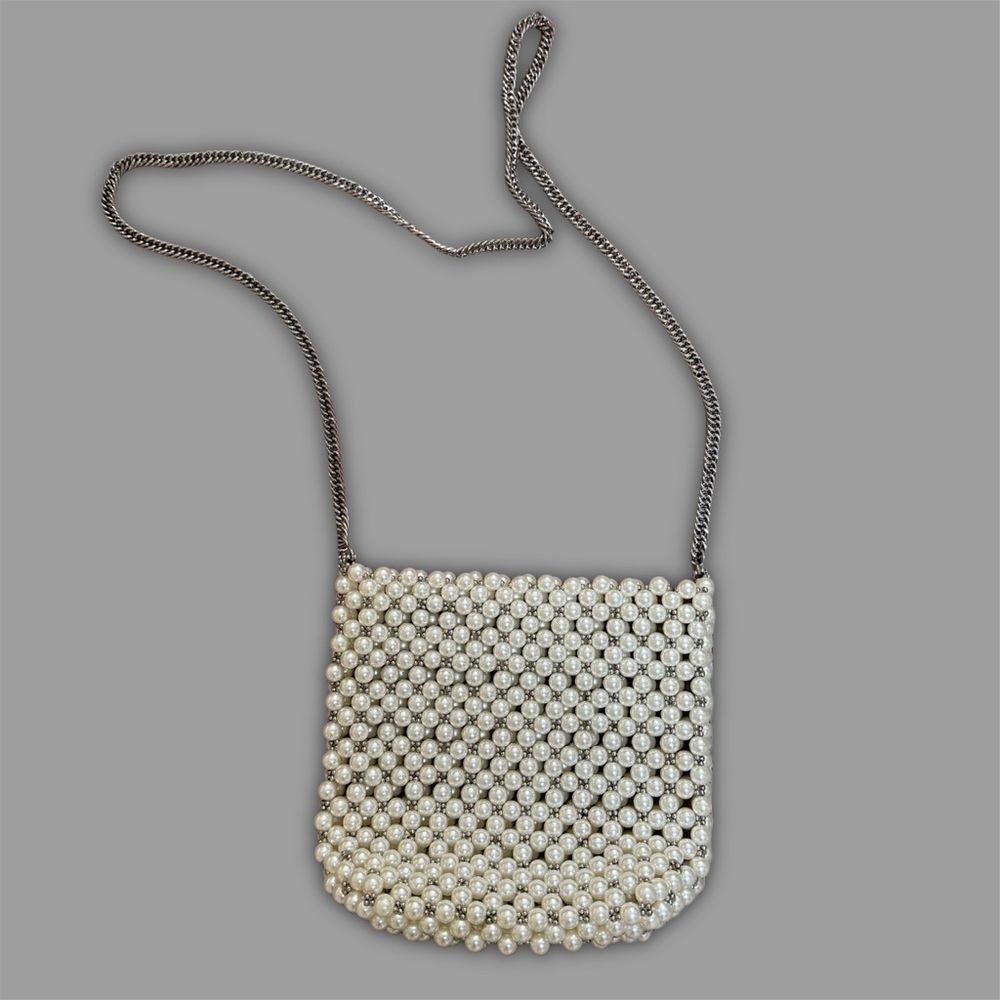 Elegant Pearl Beaded Crossbody Bag